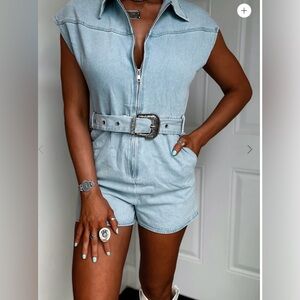 Denim romper
